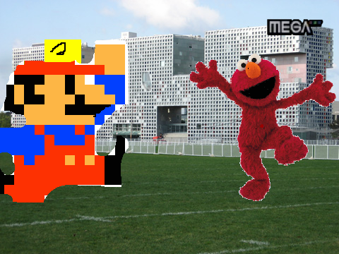 elmo throws a punchball at mario and gets grounded remix