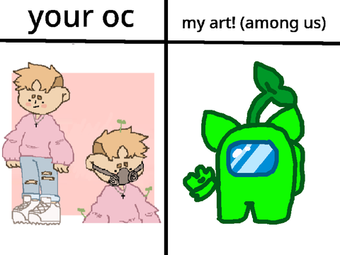 i will draw your oc as an among us character  remix