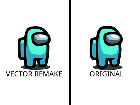 Among us character vector remake