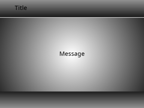 Message Screen Template