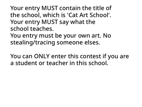 Cat Art School - thumbnail contest