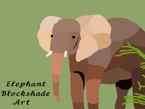 Elephant Blockshade Art
