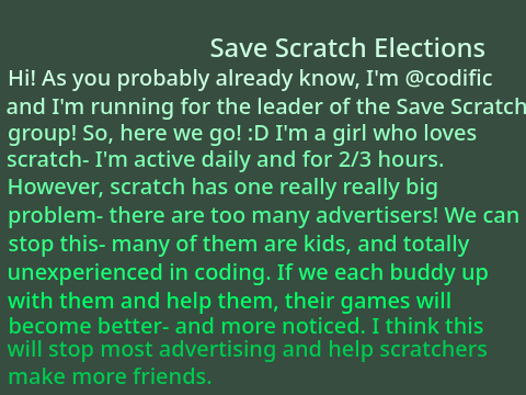 Save Scratch - codific's leader application