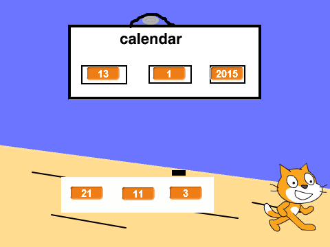 calendar and clock