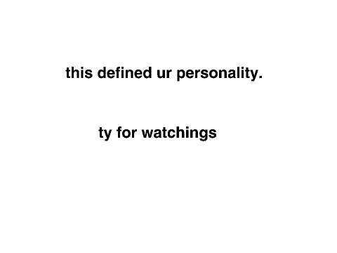 personality test (not rly)