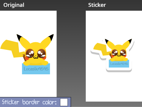 Cute Pikachu is now a sticker