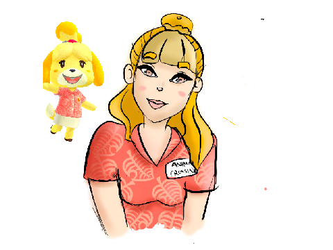 isabelle from animal crossing as a human