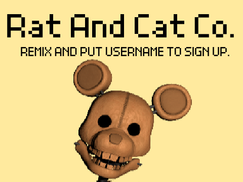 Rat And Cat Sign Up