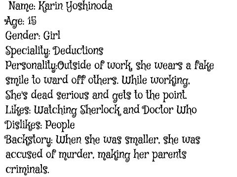 Detective bio - Karin Yosinoda