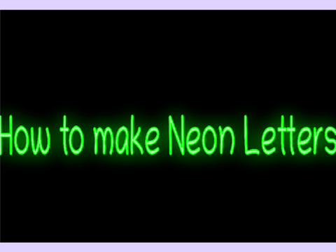 How to Make Neon Lettering in google drawings