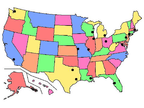 A-USAFL Team Map