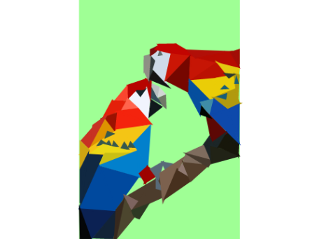 Scarlet Macaw Polyart
