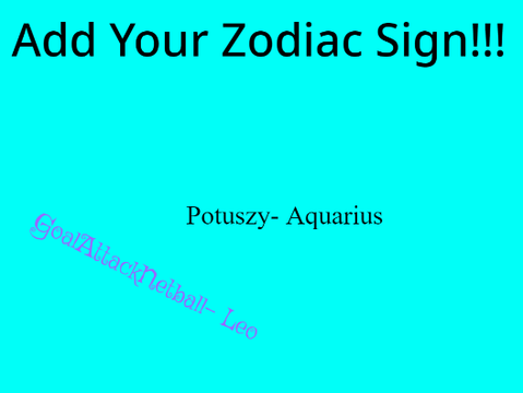 Add Your Star Zodiac Sign