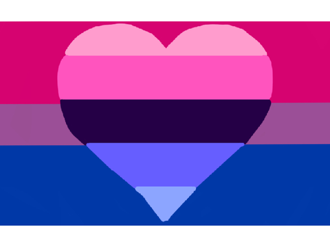 Omniromantic bisexual flag
