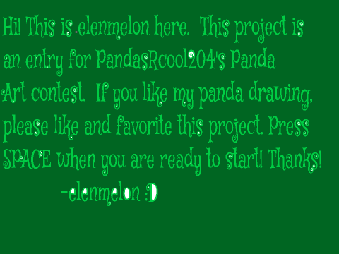 Panda Drawing for Contest! :D