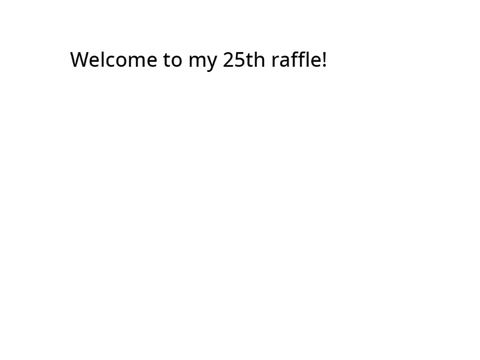 25th raffle