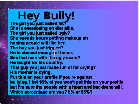 Attention: Help stop this. Remix this to help stop bullying:D