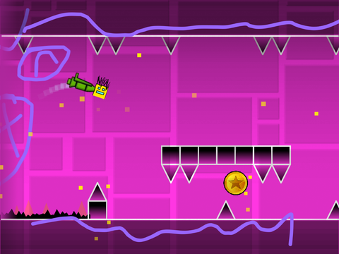 Geometry Dash.. exept its really messed up..