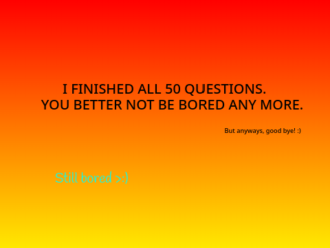 50 WOF Questions that I answered 'cause I was Bored! remix