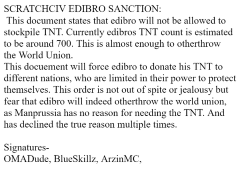 ScratchCiv: Edibro Sanction