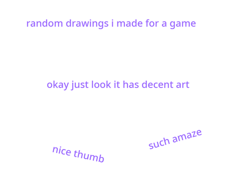 random drawings i made for a game