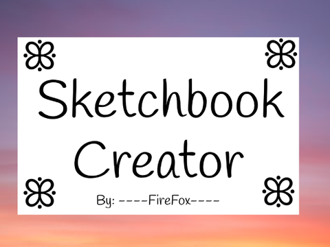 ➳  Sketchbook Creator