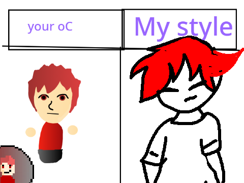 I will redraw your OC my styel remix remix