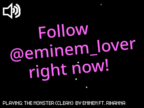 The Monster clean by Eminem. For @eminem_lover