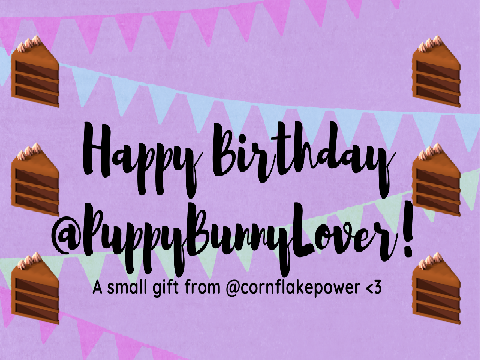 For @PuppyBunnyLover (Small b-day gift)