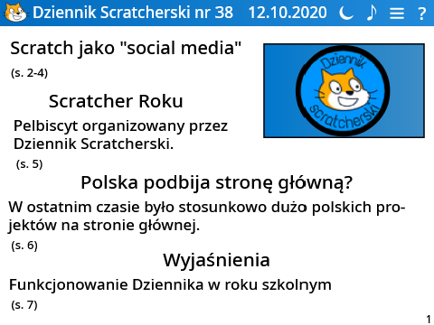 Dziennik Scratcherski nr 38 (12.10.2020)