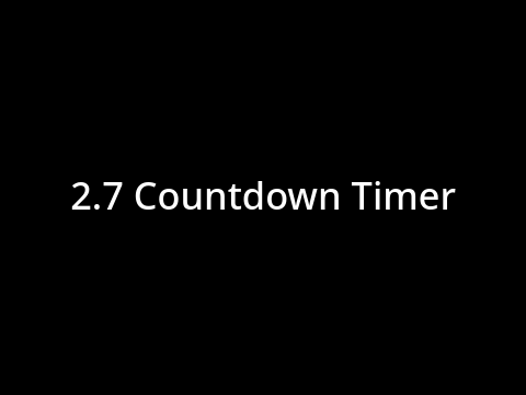 2.7 Countdown Timer