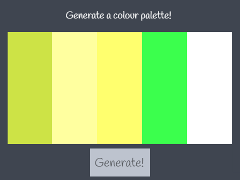 Colour Scheme Generator!