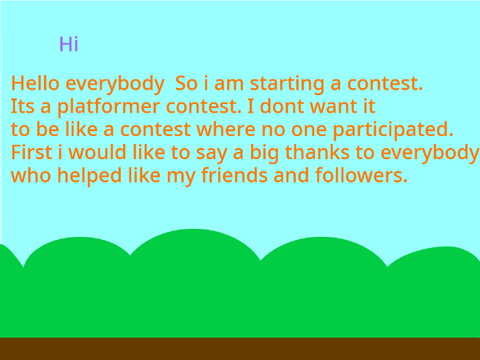A platformer contest.