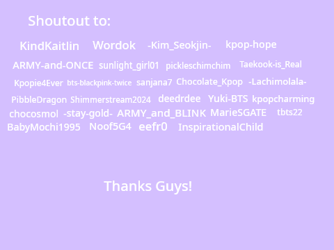 Massive Shoutout (thx guys)