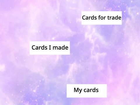 My artist cards