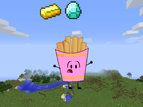 Add yourself fighting over a minecraft diamond and gold ingot! remix remix