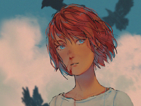 Sky of crows + process