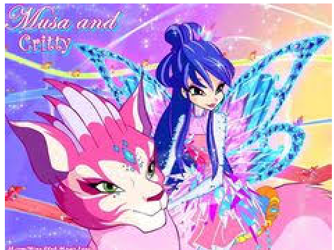 Musa and critty in rainbow land