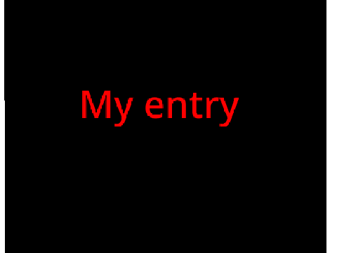 My entry