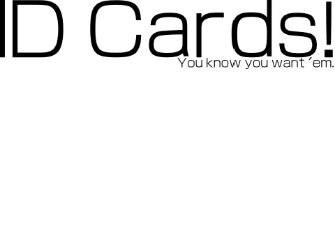 Scratcher ID Cards!