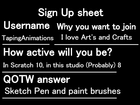 Sign up sheet remix
