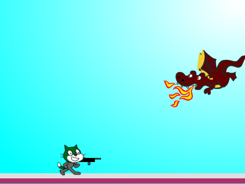 Cat vs Dragon