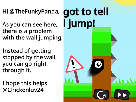 wall jumping error (hope this helps)