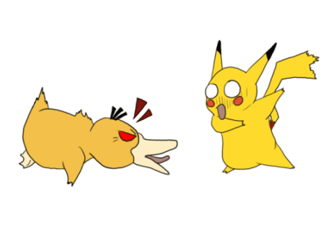 Psyduck and Pikachu animation