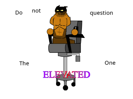 Do not question the ELEVATED one