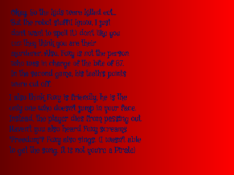 My Fnaf Theory!