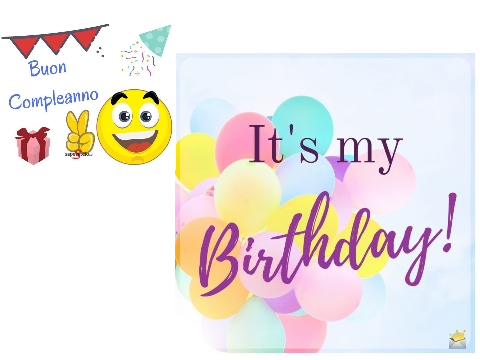 it's my bday/è il mio compleanno
