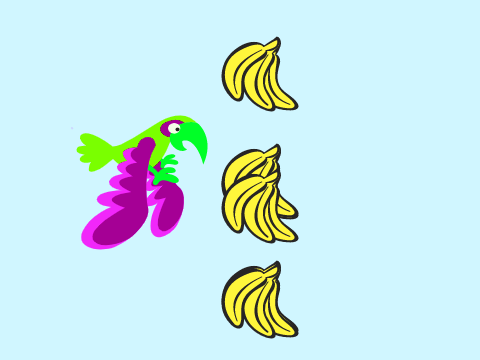 parrot and bananna tag love fav and follow