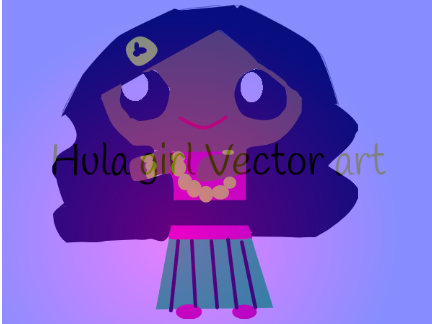 Hula girl Vector art