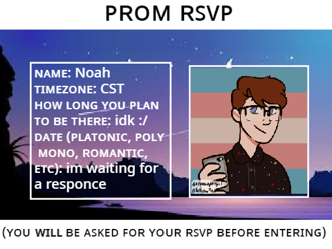 LGBTQ+ PROM RSVP CARD noah go brrrr